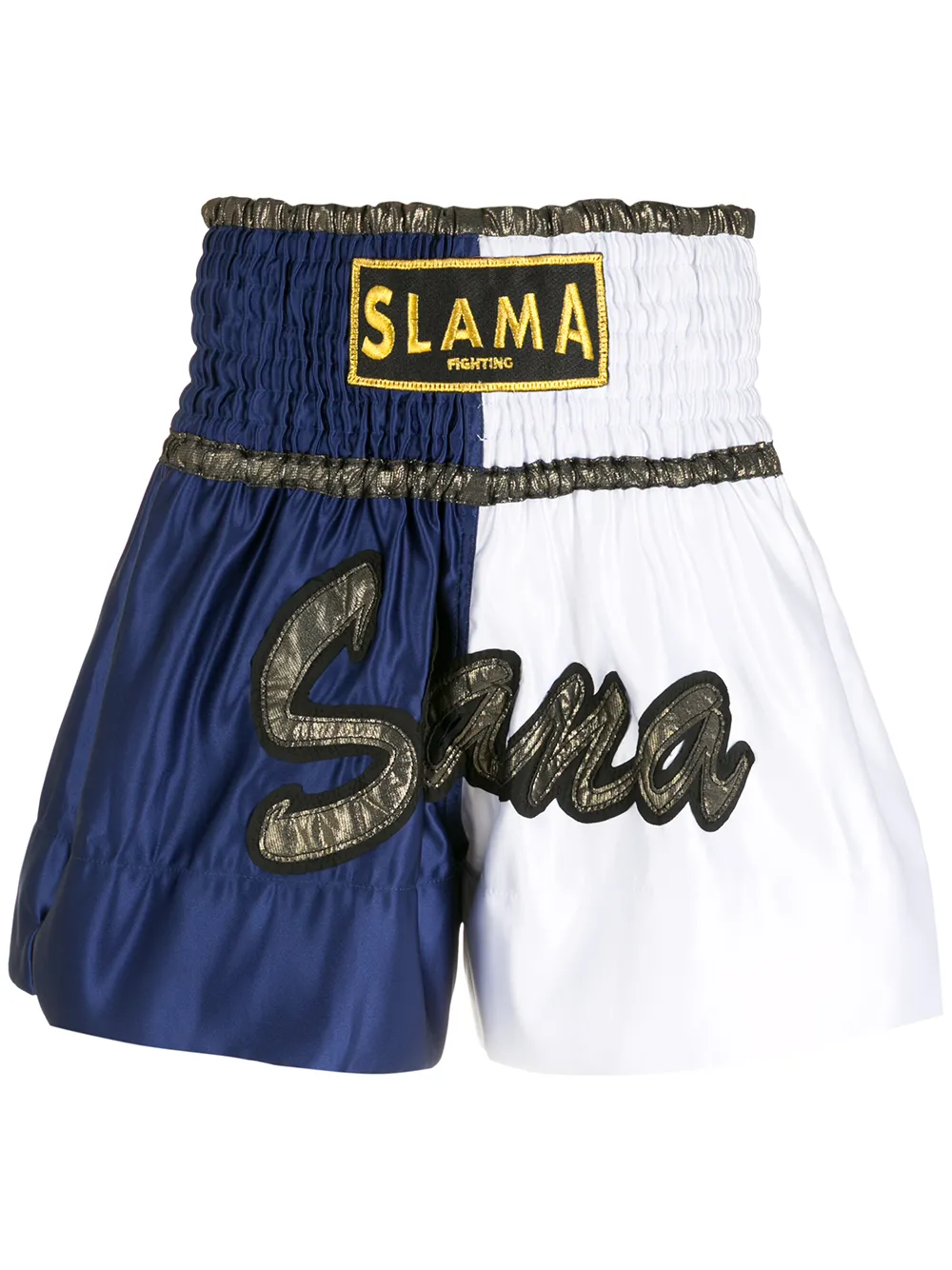 Amir Slama Shorts Luta con ricamo - Bianco