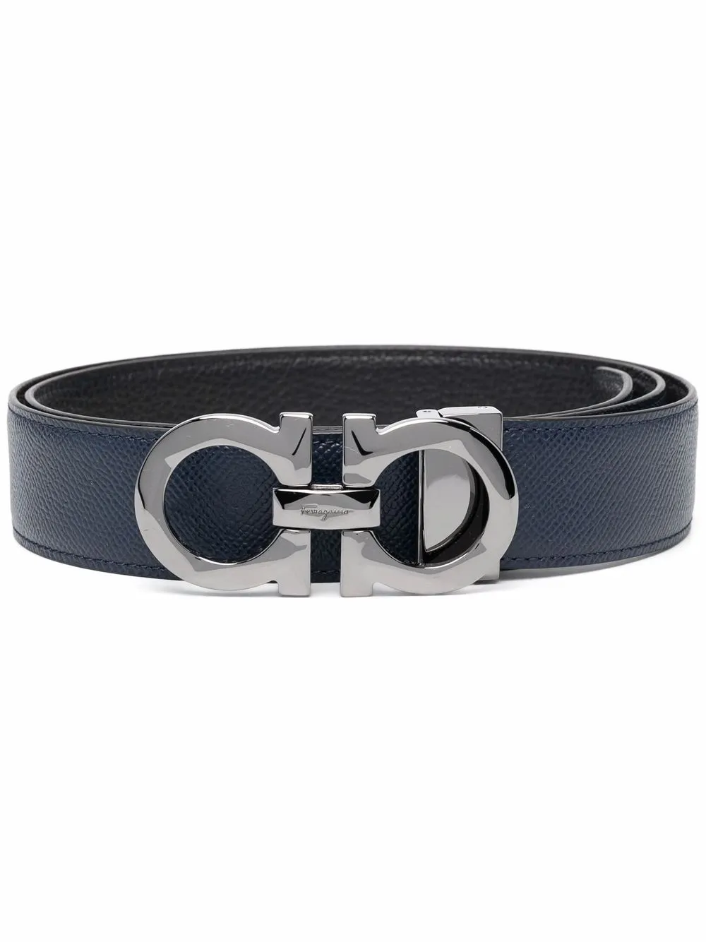 Ferragamo Cintura Gancini reversibile - Blu