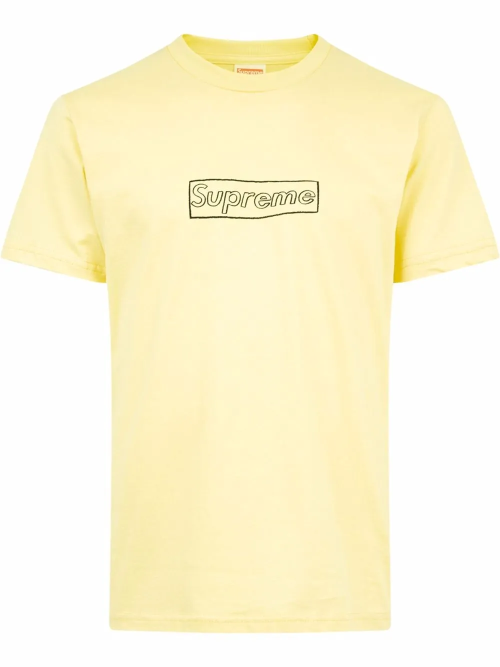 Supreme T-shirt con logo supreme x KAWS - Giallo