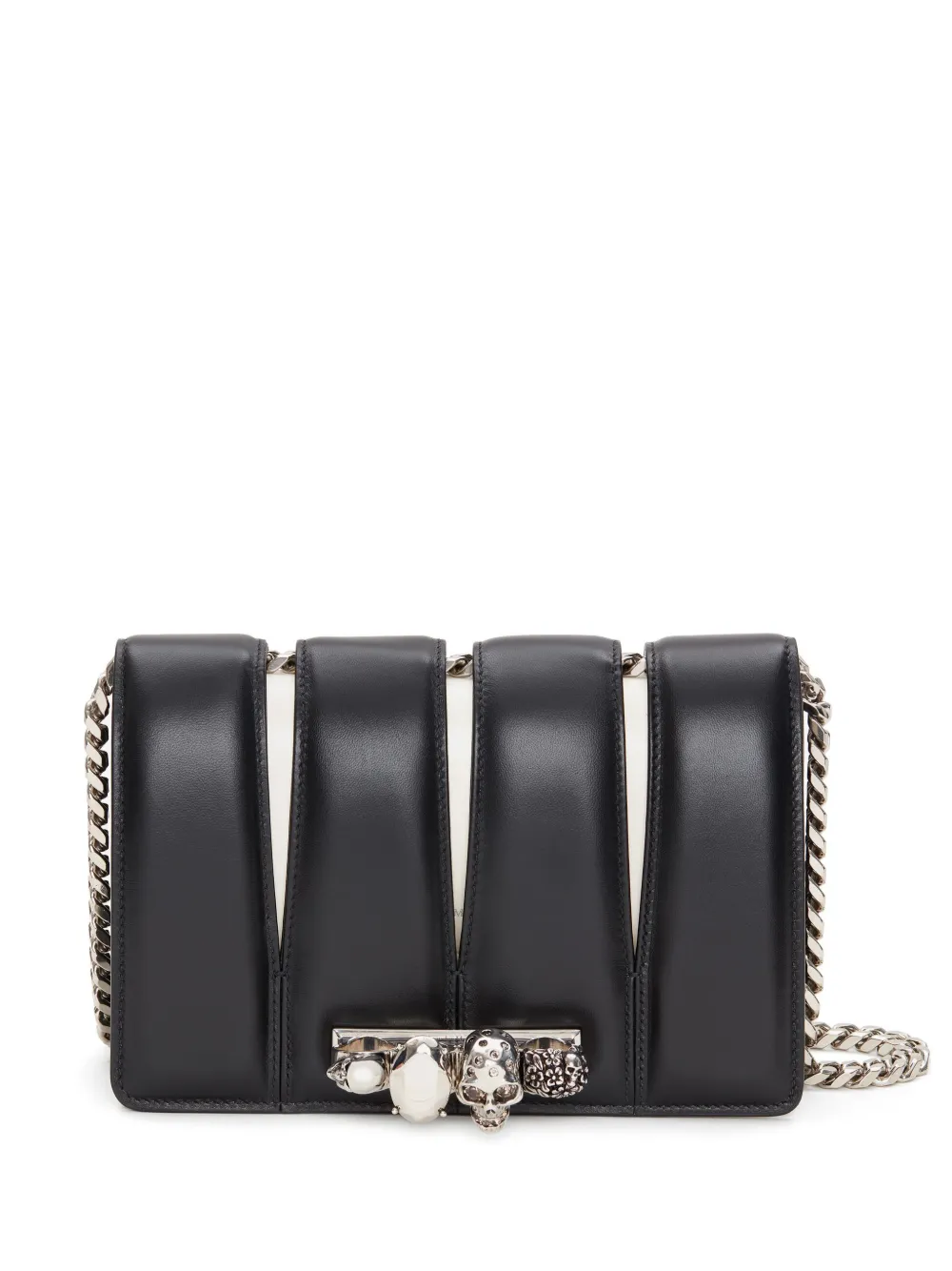 Alexander McQueen Borsa a tracolla Slash con borchie - Nero