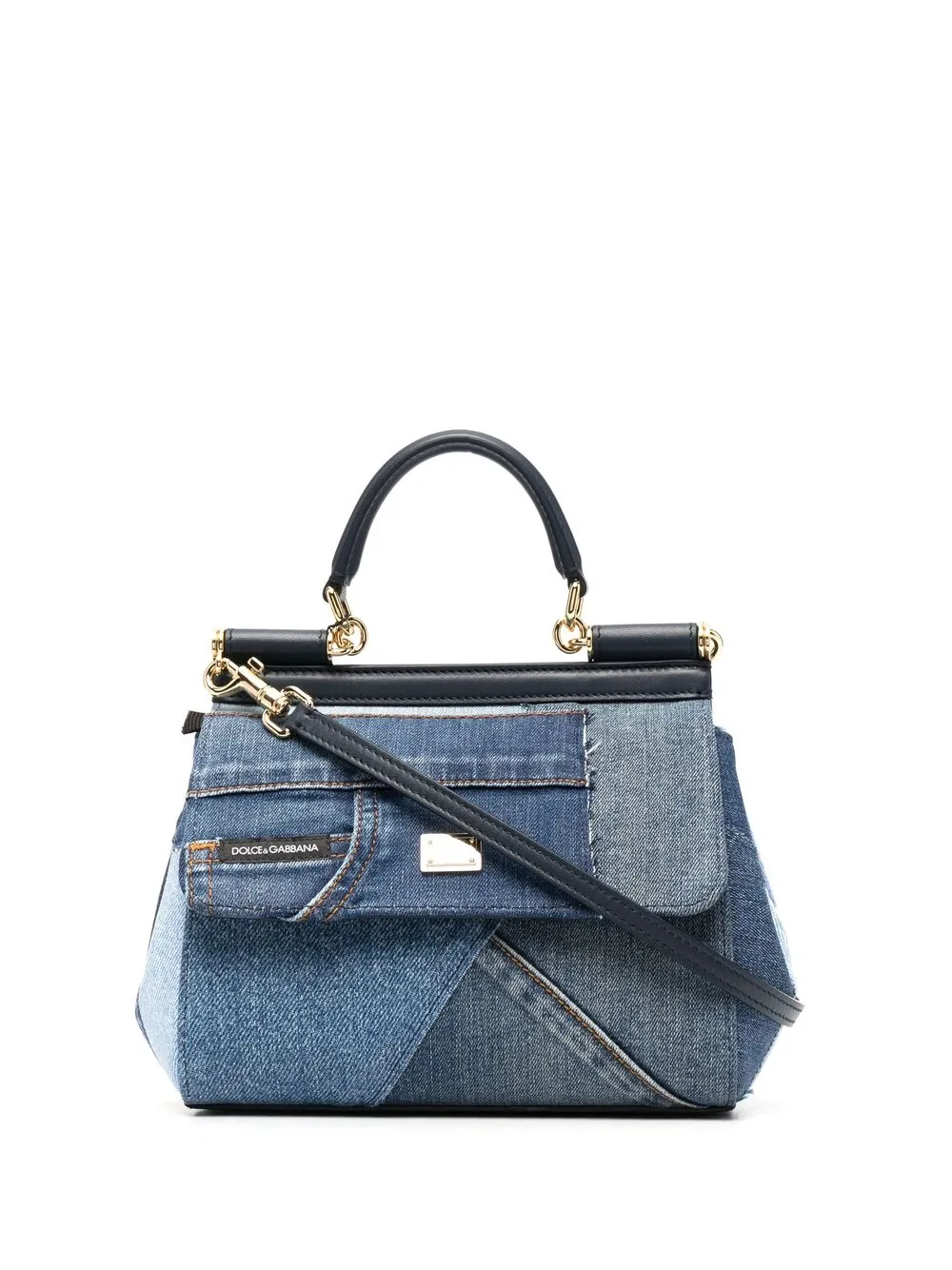 Dolce & Gabbana Borsa tote Sicily denim - Blu