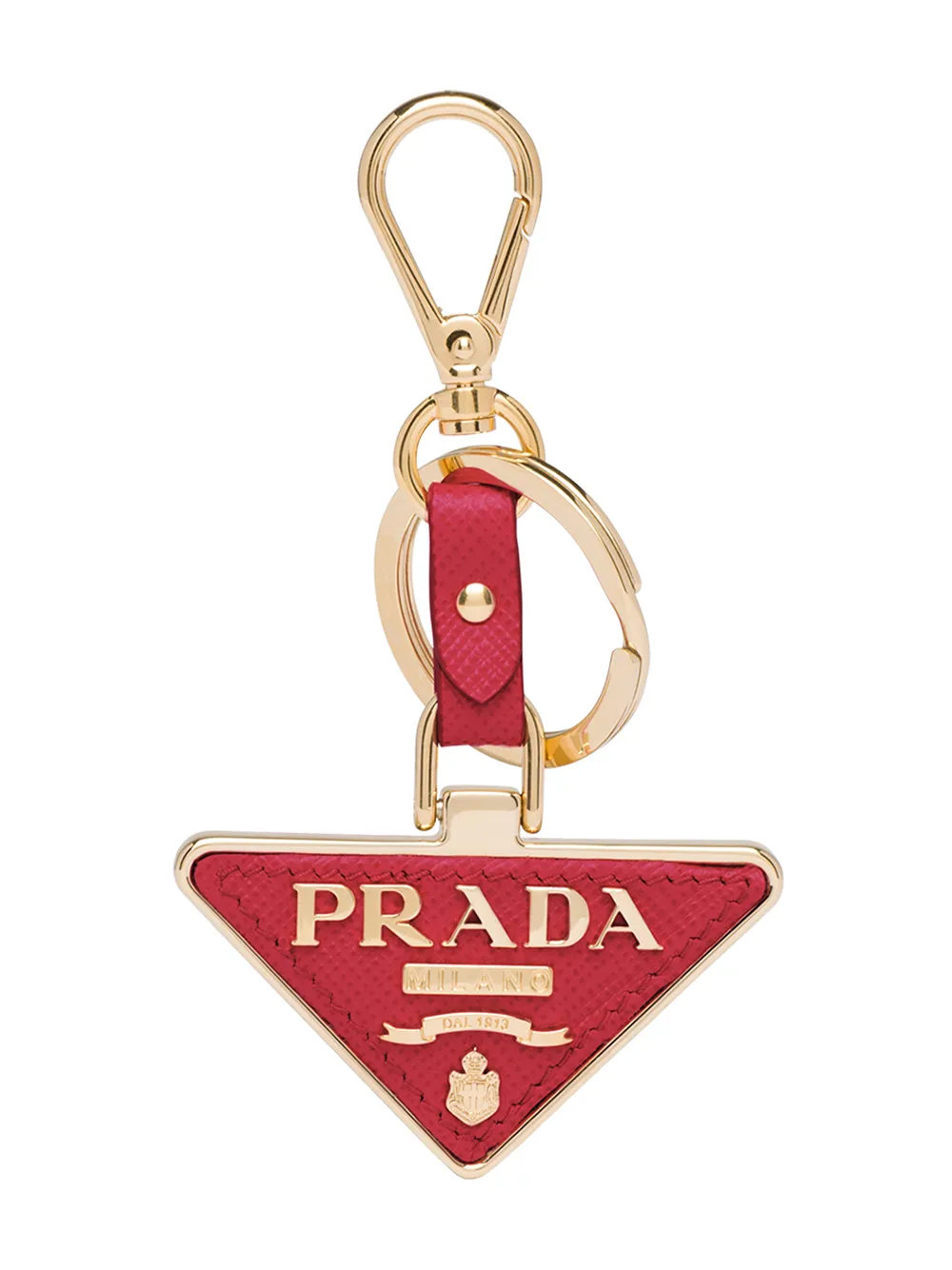 Prada Portachiavi con logo - Rosso
