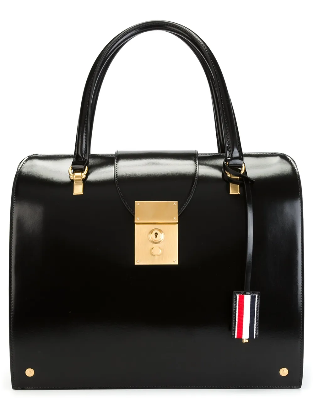Thom Browne Borsa Mrs. Thom in pelle di vitello - Nero