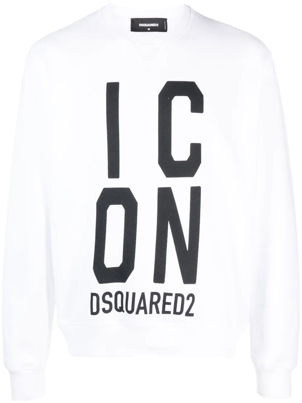 Dsquared2 Felpa Icon con stampa - Bianco