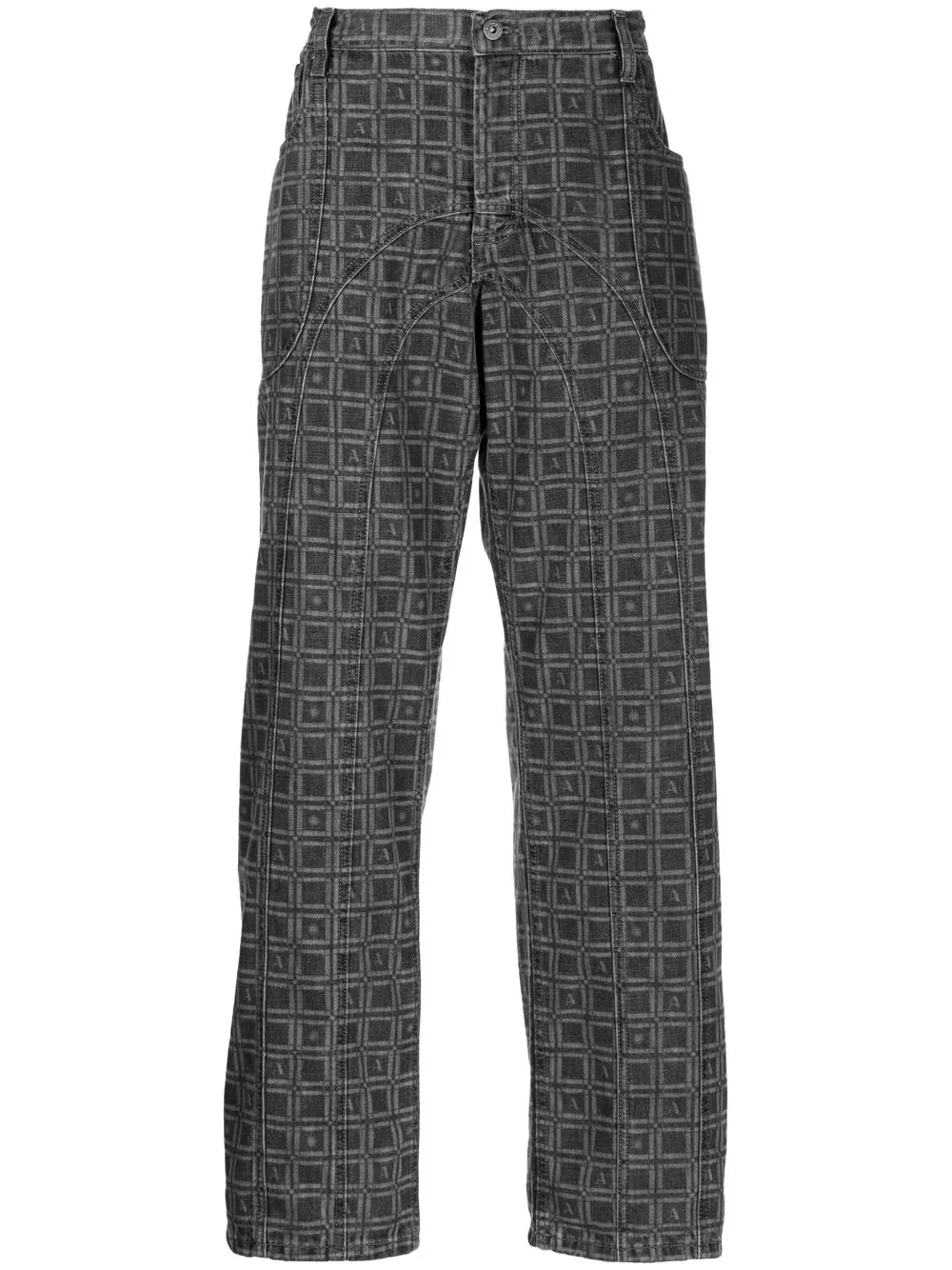 Ahluwalia Jeans dritti Kalonji - Grigio