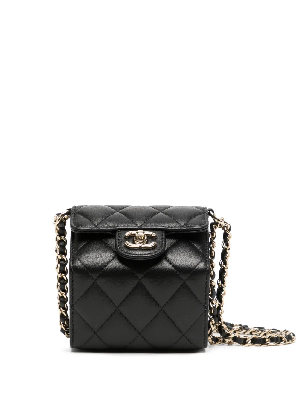 CHANEL Pre-Owned Borsa mini Jewelry Box con catena - Nero