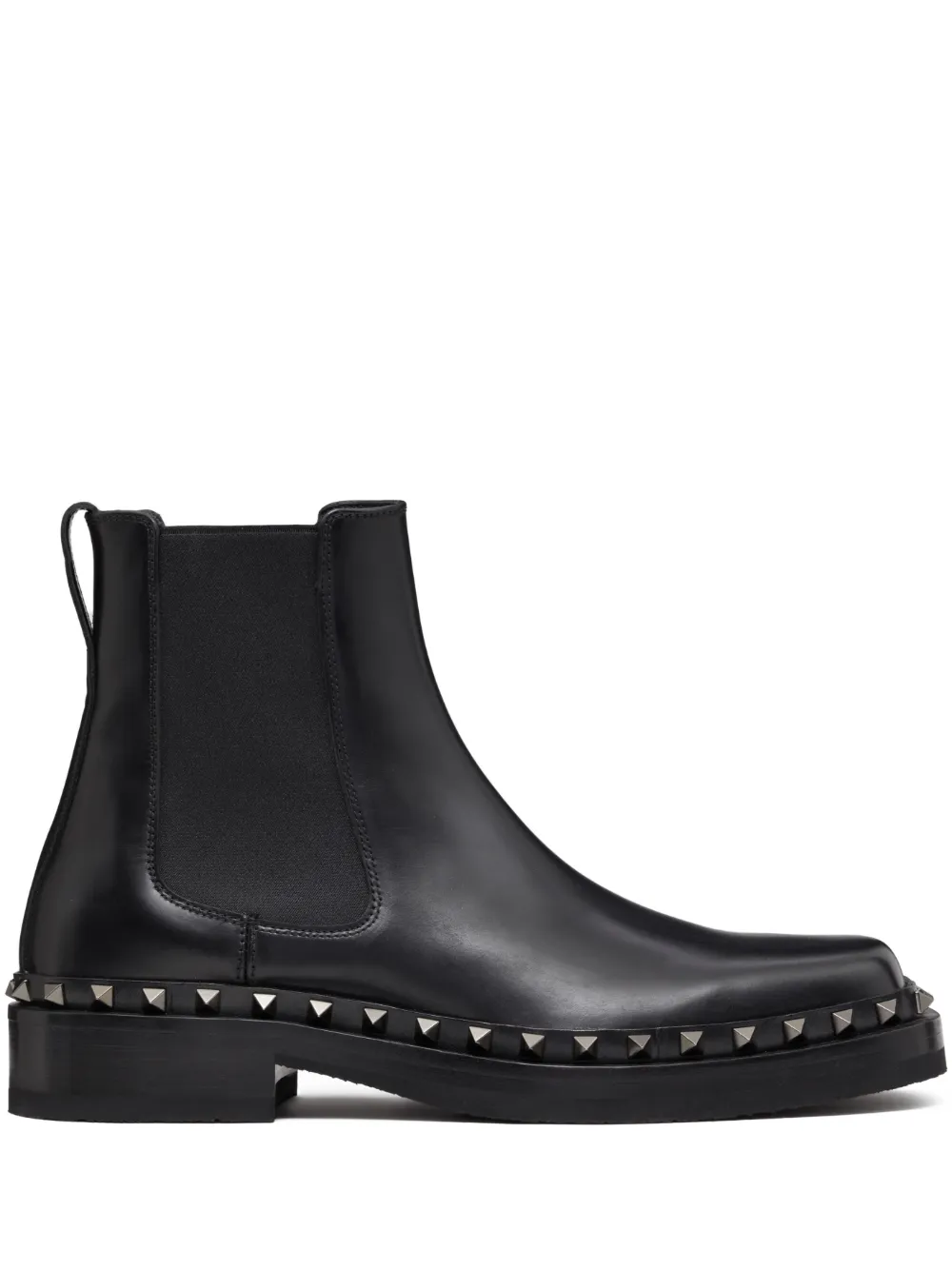 Valentino Garavani Stivali Chelsea Rockstud - Nero