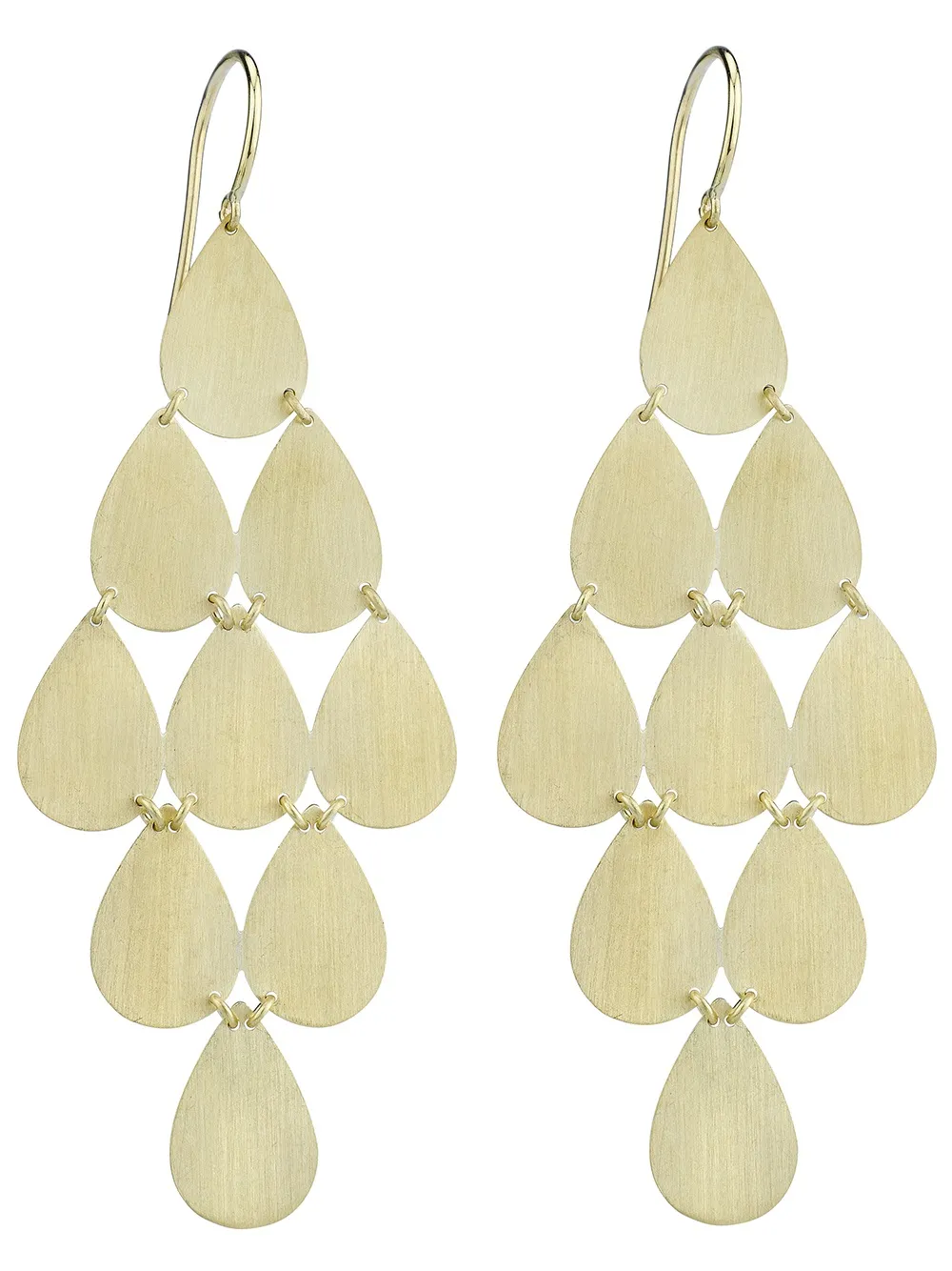 Irene Neuwirth teardrop chandelier earrings - Effetto metallizzato