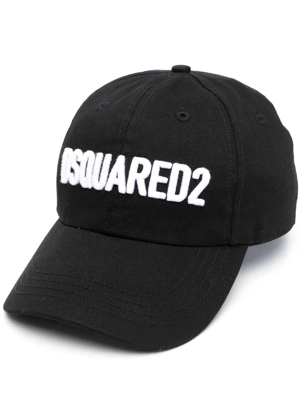 Dsquared2 logo-appliqué cotton cap - Nero