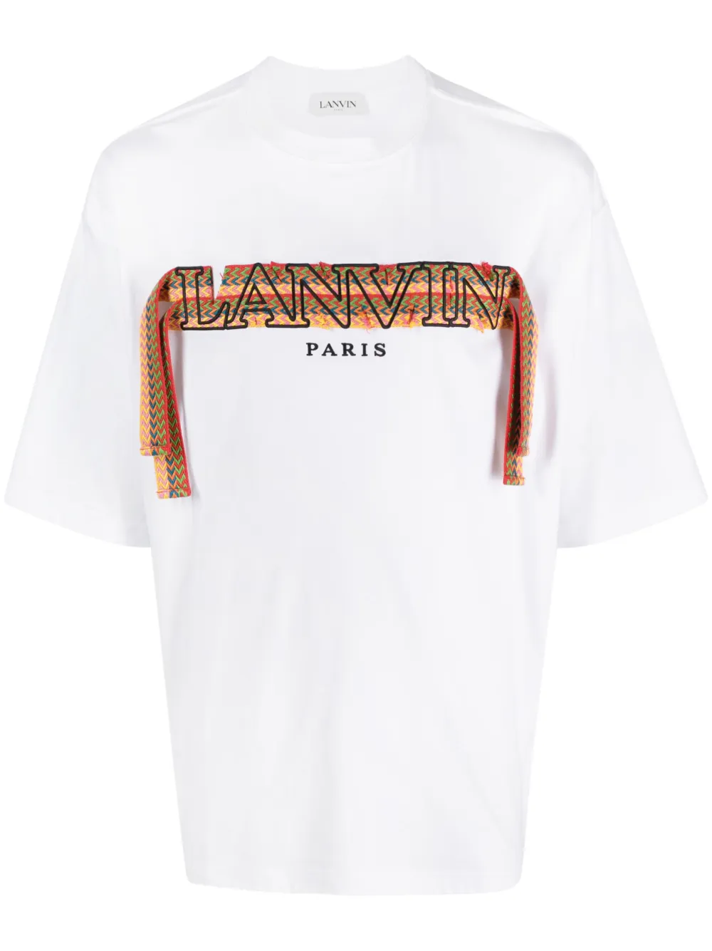 Lanvin T-shirt Curb con ricamo - Bianco