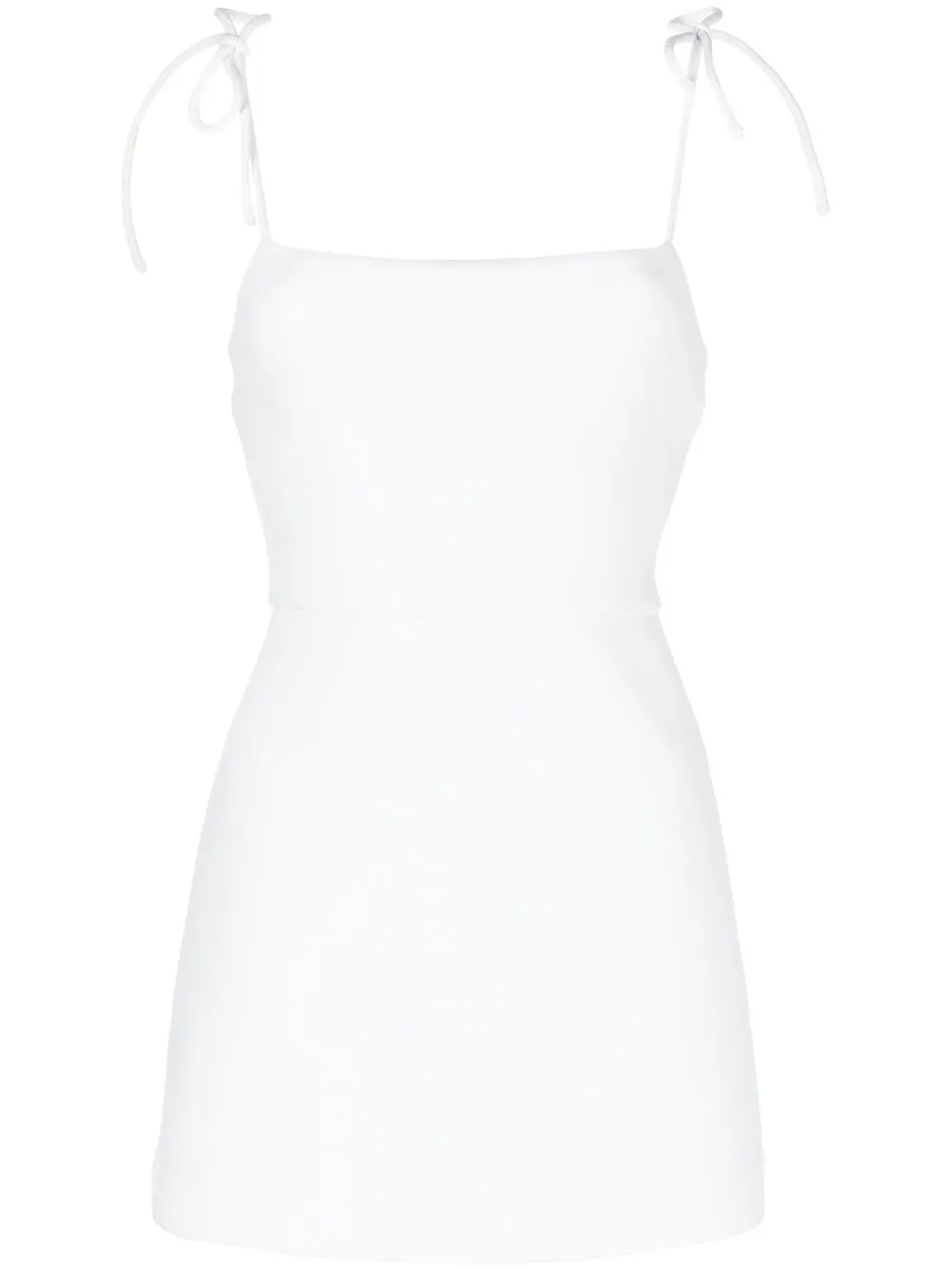 Cynthia Rowley Abito corto smanicato - Bianco