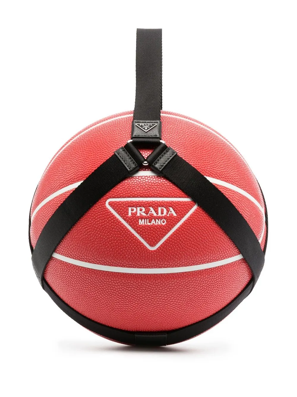 Prada Palla da basket con stampa - Rosso