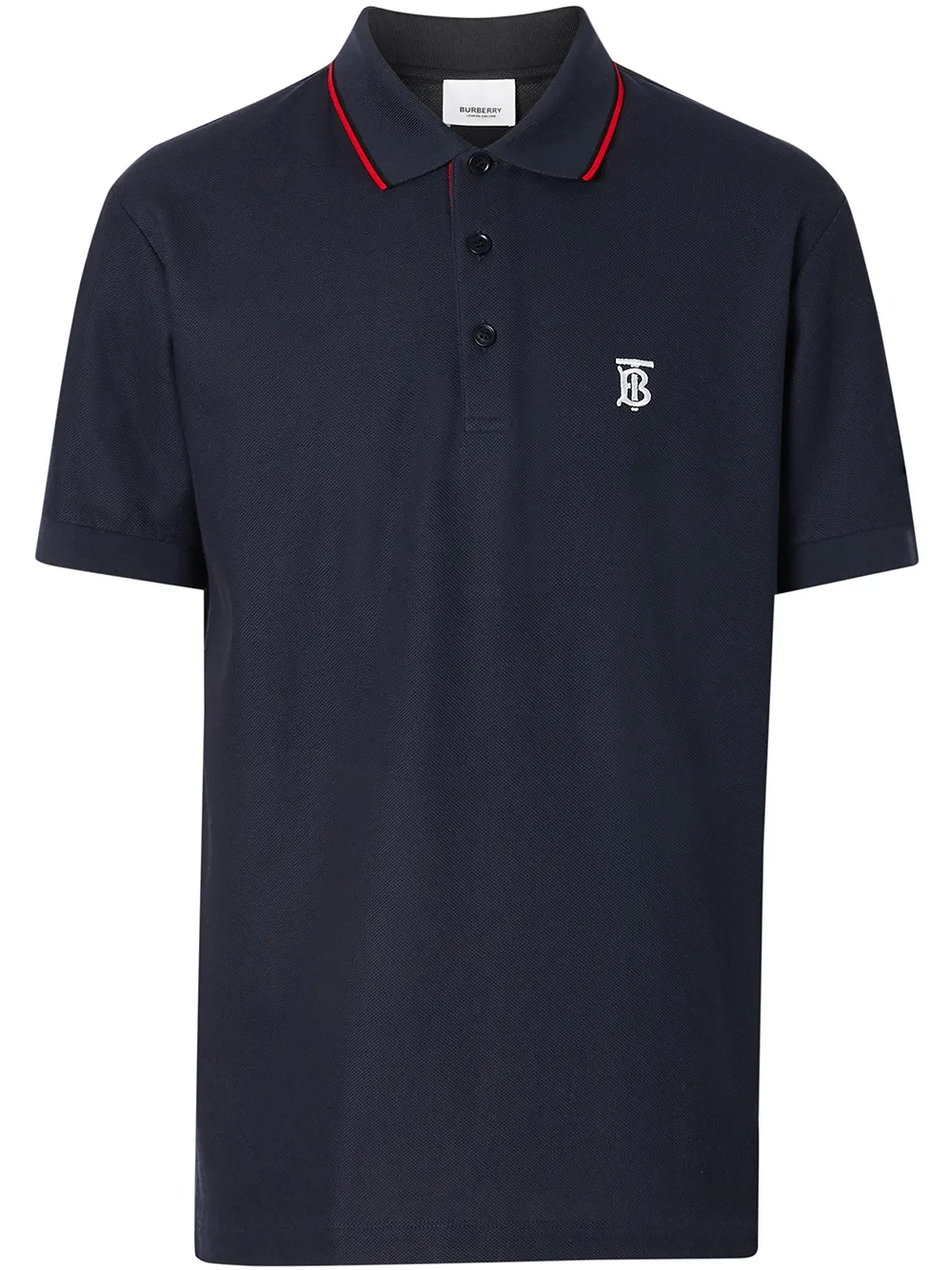 Burberry Polo Icon Stripe Placket - Blu
