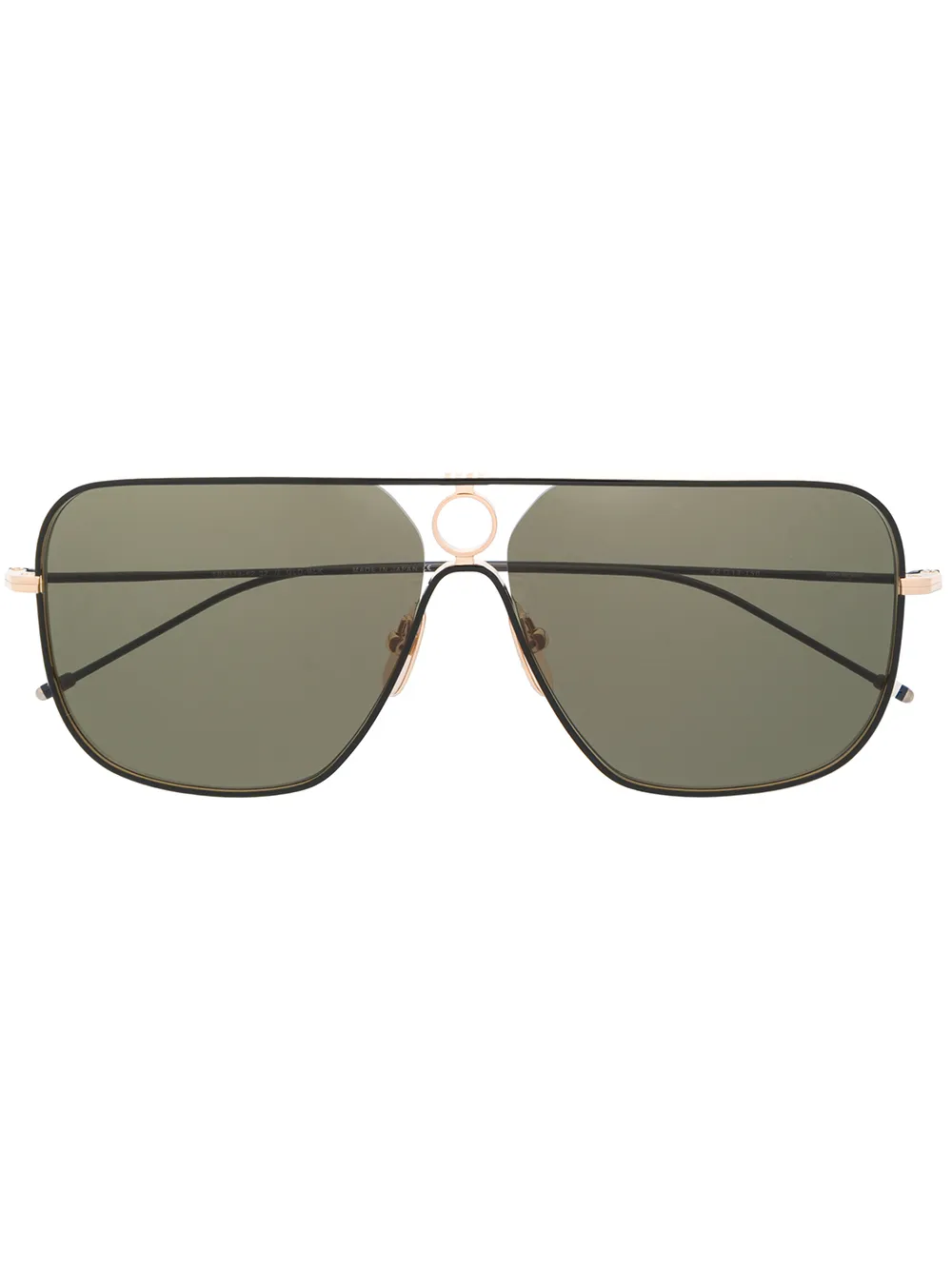 Thom Browne Eyewear Occhiali da sole con montatura stile pilota - Nero