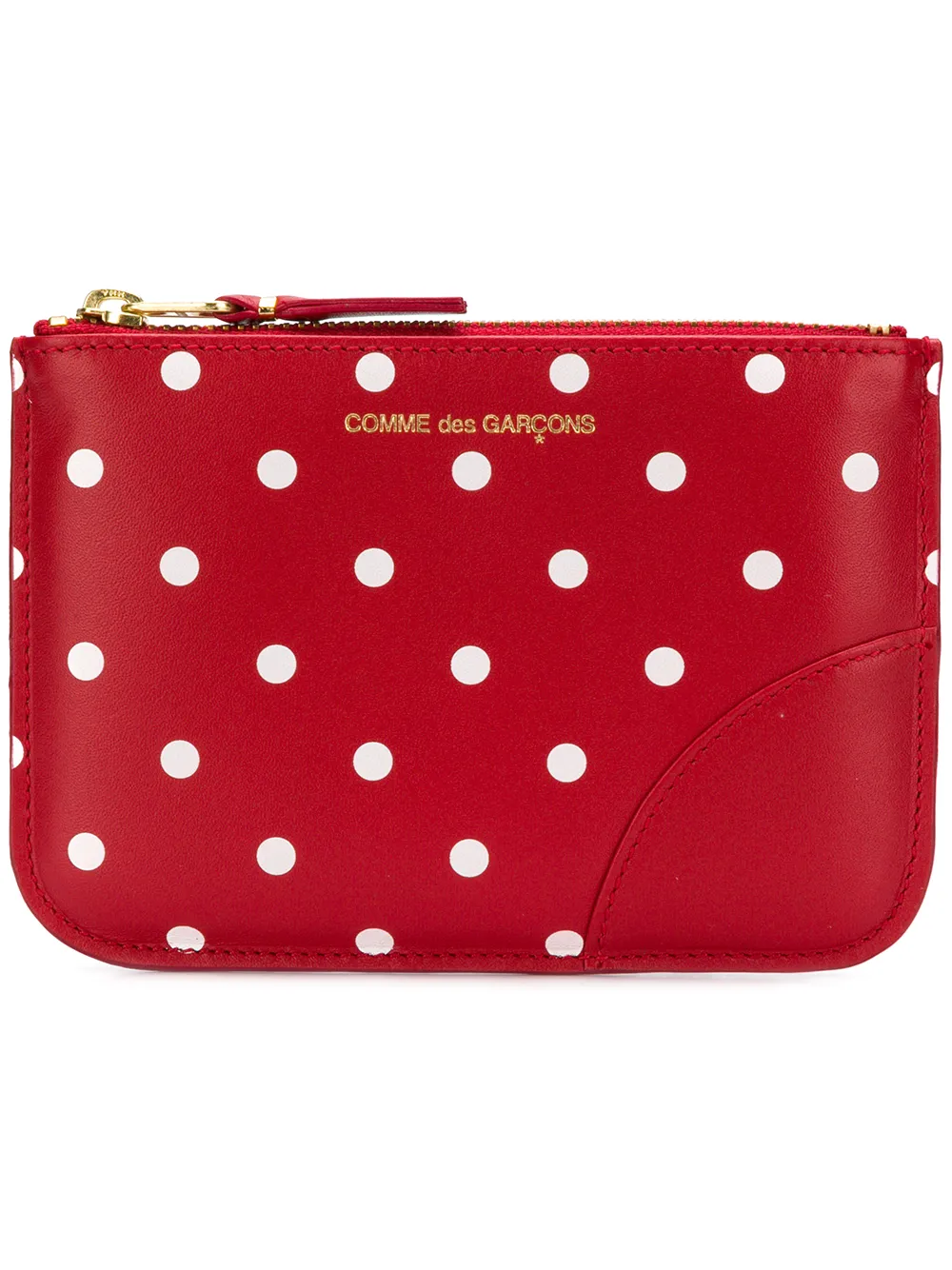 Comme Des Garçons Wallet Polka dot coin purse - Rosso