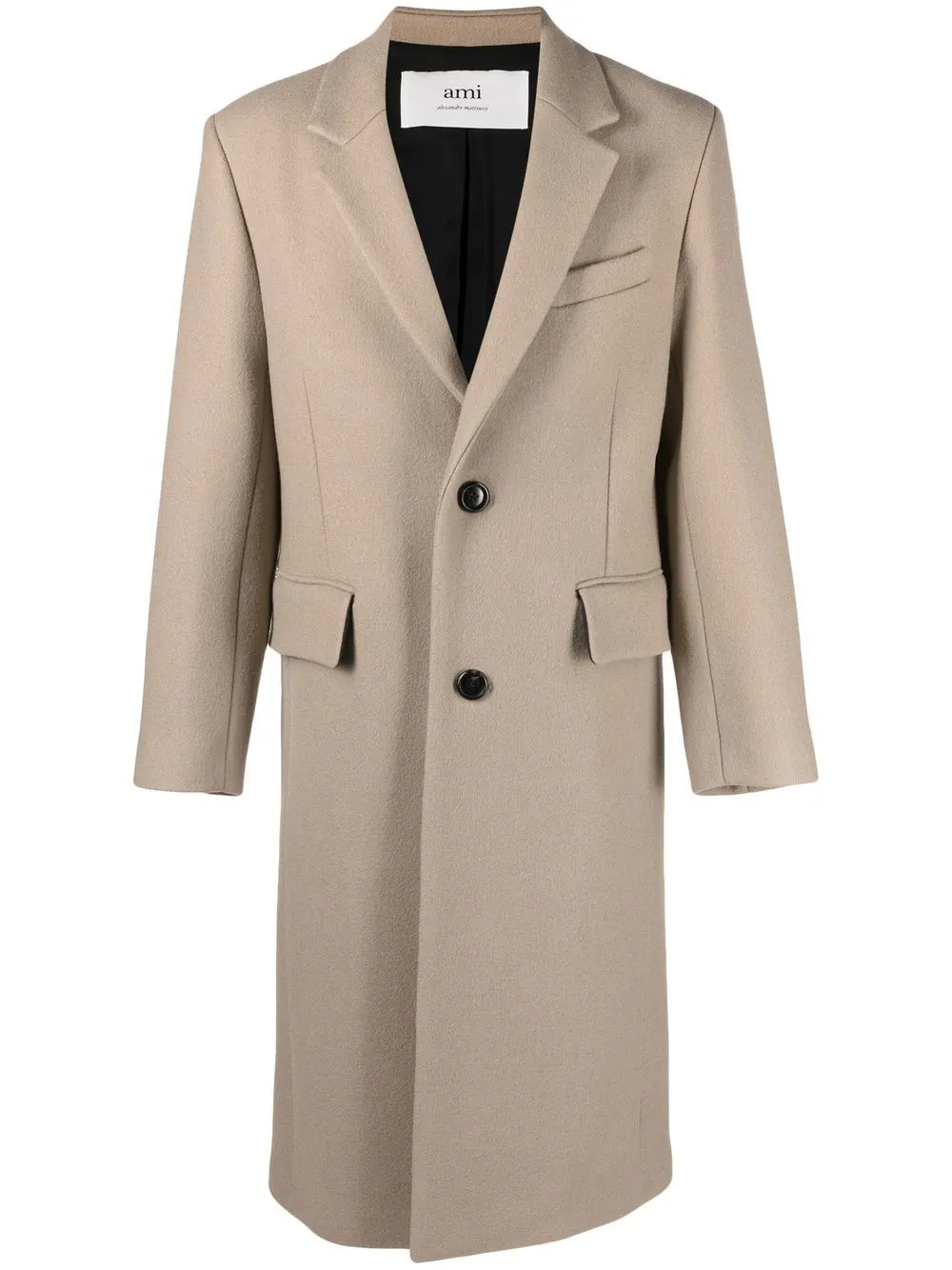 AMI Paris single-breasted button coat - Toni neutri
