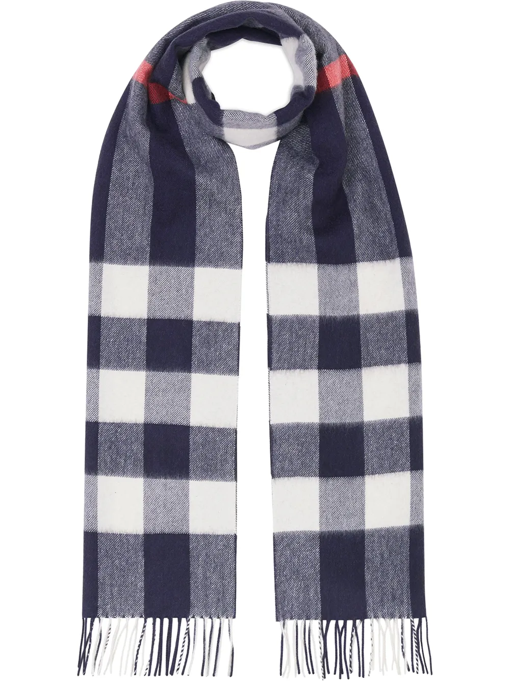 Burberry Sciarpa con motivo tartan - Blu