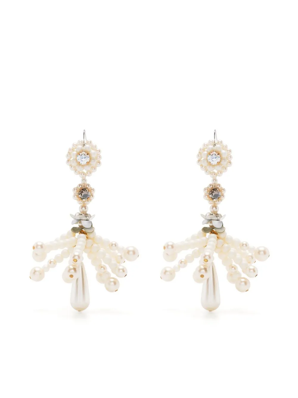 Biyan Orecchini Chandelier con perle - Toni neutri