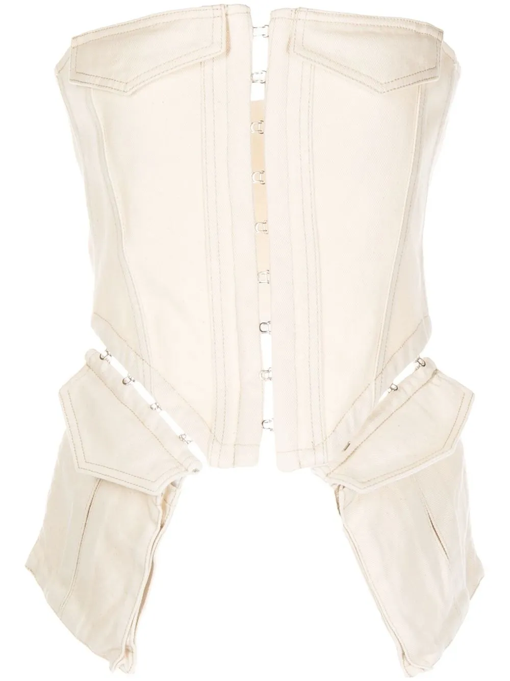 Dion Lee Corsetto denim con tasca - Toni neutri