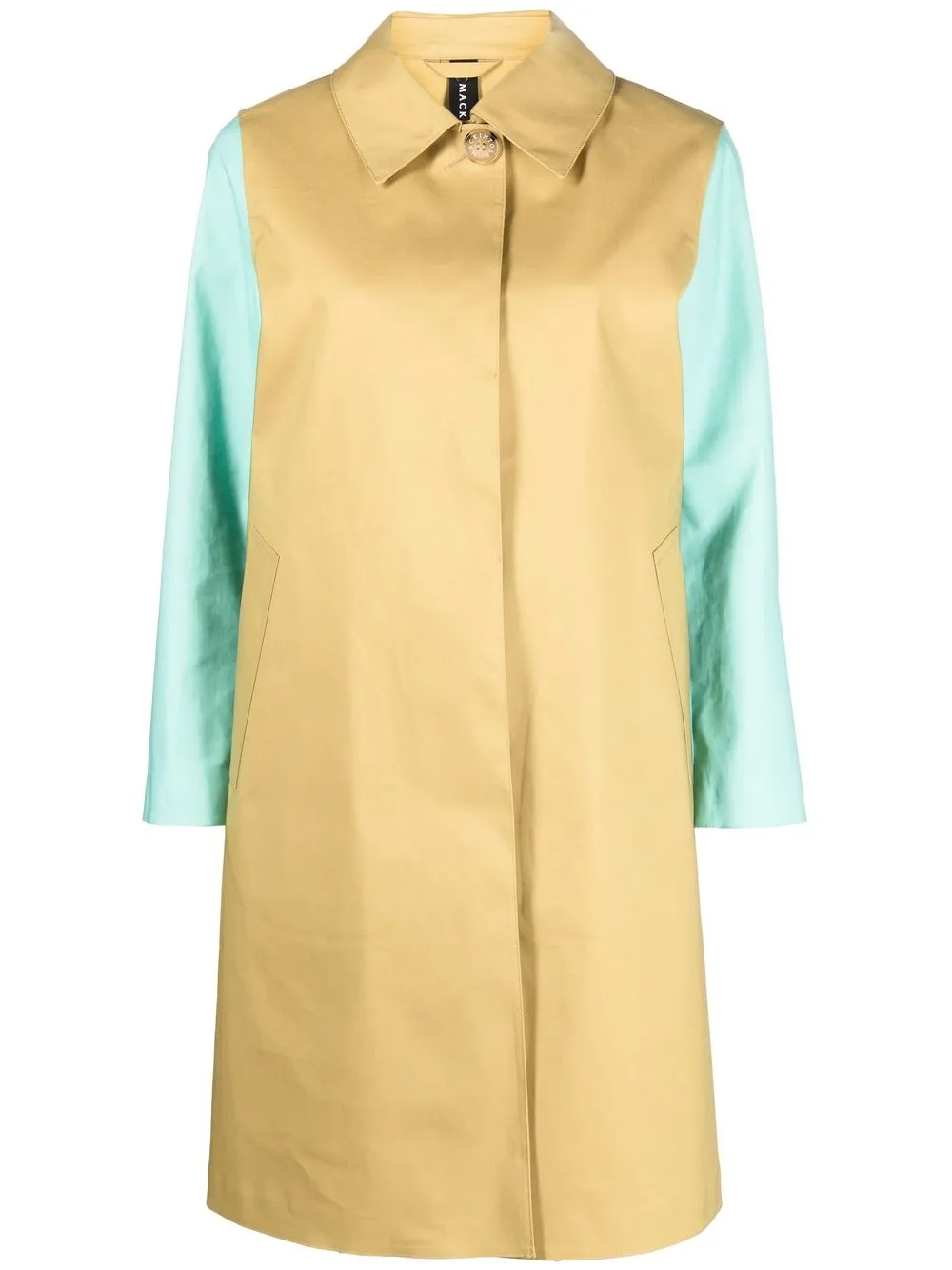 Mackintosh Cappotto con design color-block - Giallo