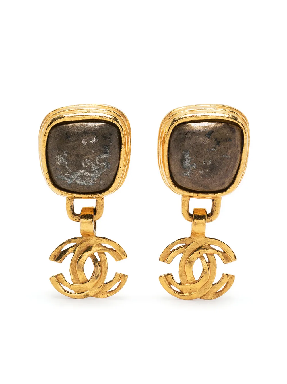 CHANEL Pre-Owned Orecchini con decorazione CC 1997 - Oro