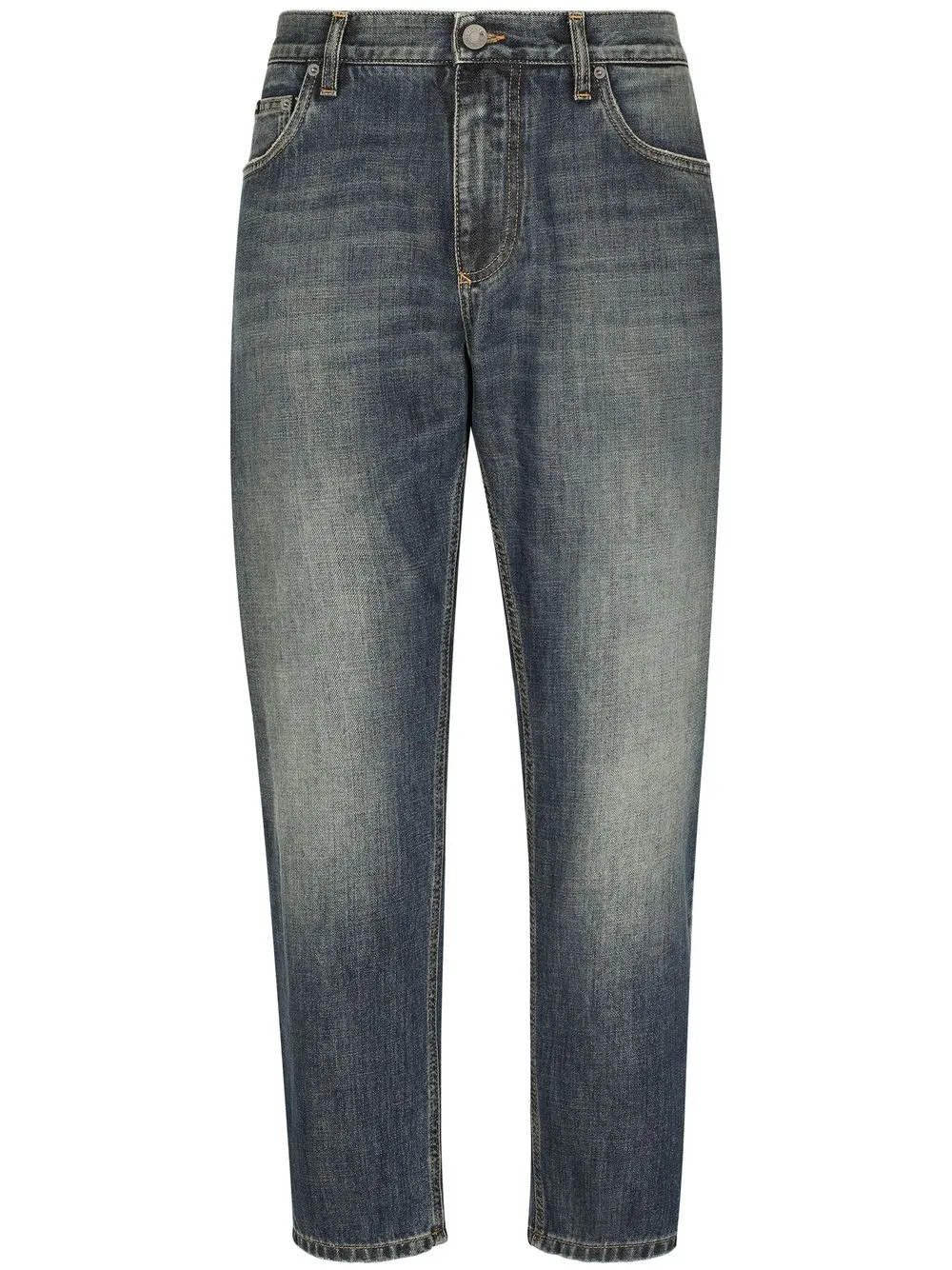 Dolce & Gabbana Jeans affusolati con applicazione - Blu