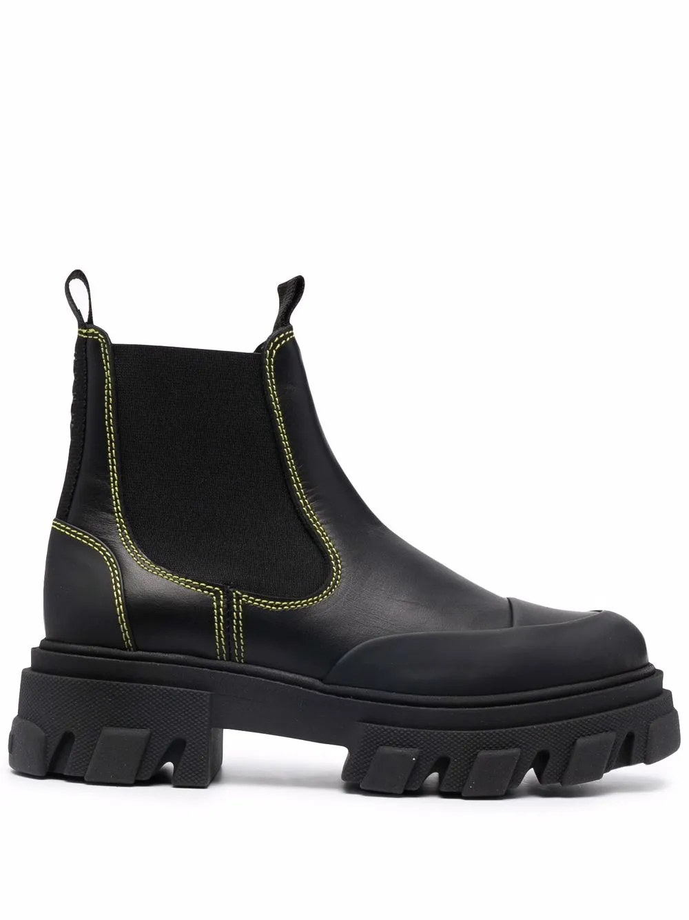 GANNI Stivaletti Chelsea in pelle - Nero