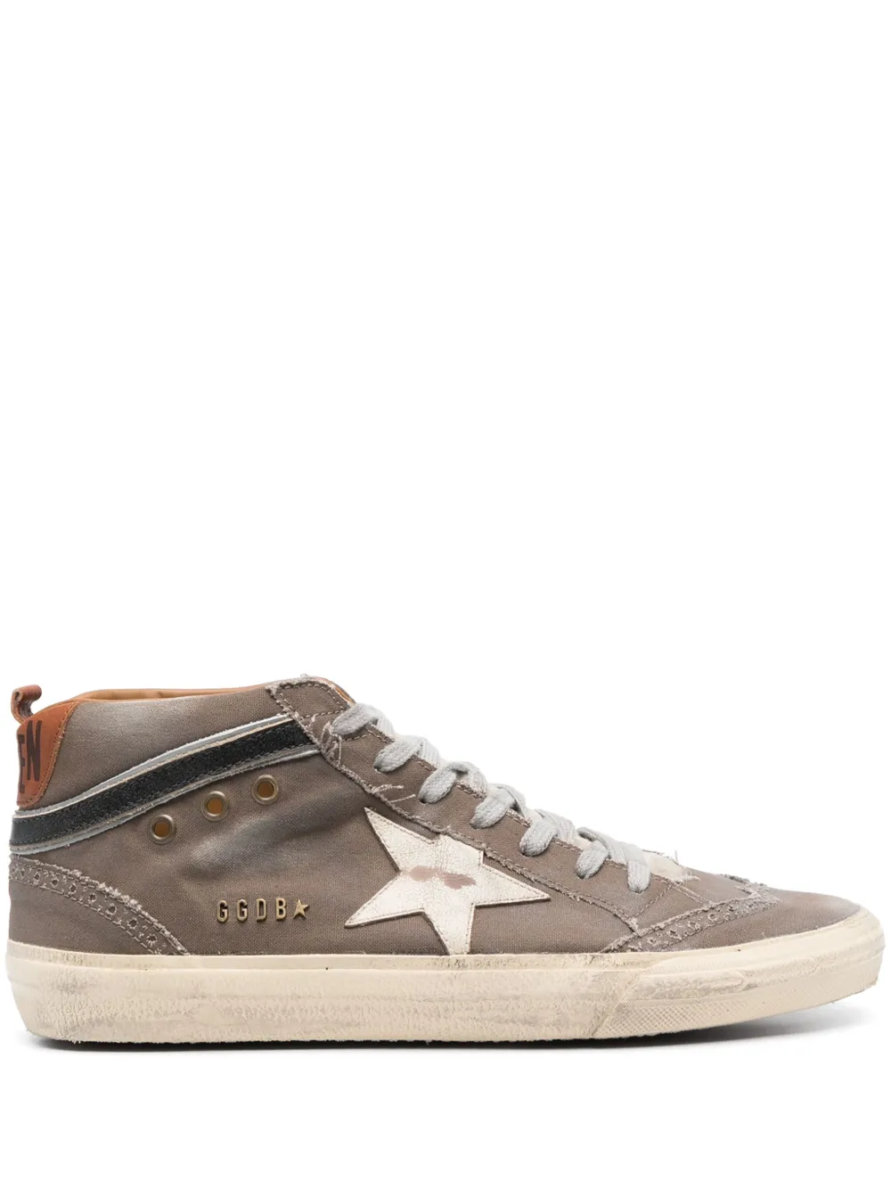 Golden Goose Sneakers Mid Star con effetto vissuto - Marrone
