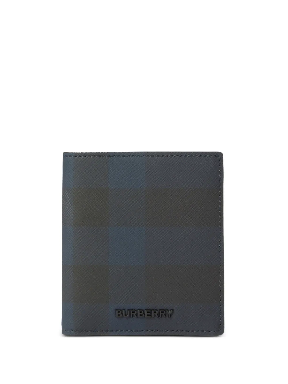 Burberry Portafoglio bi-fold a quadri - Blu