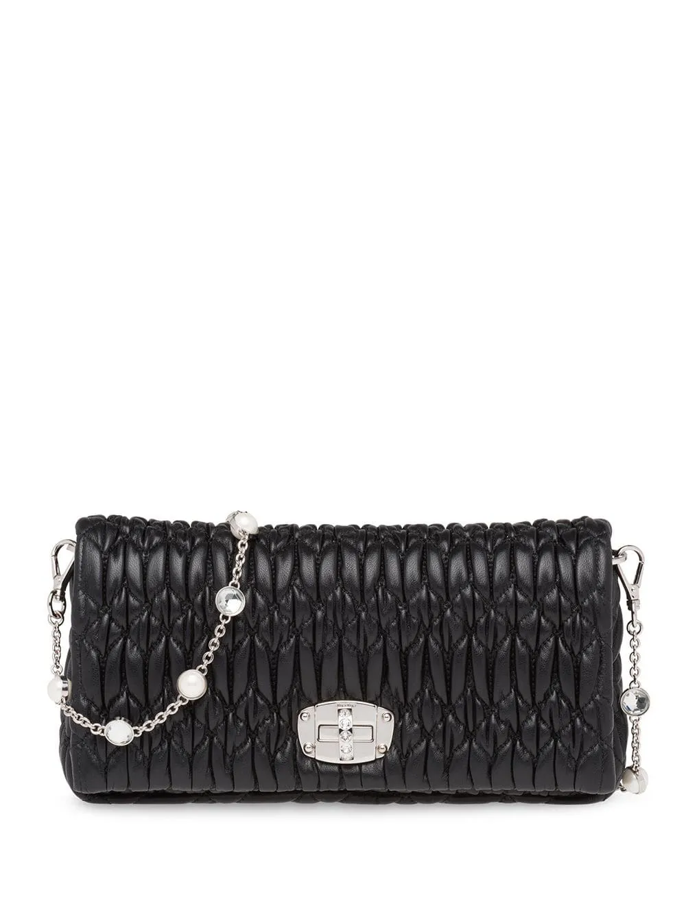 Miu Miu Borsa a spalla Miu Crystal - Nero