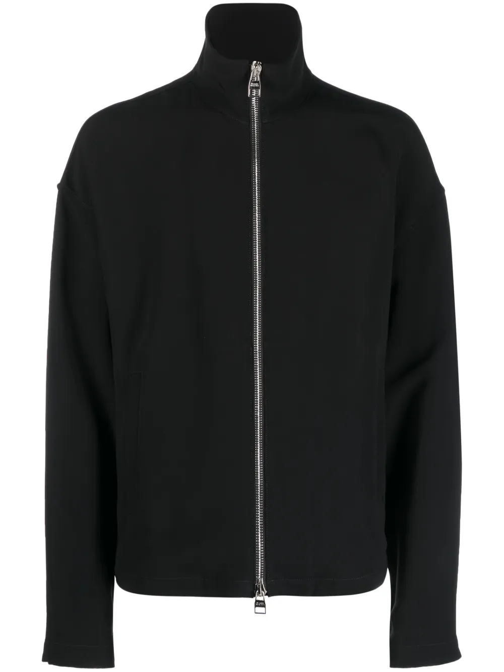 Alexander McQueen Giacca a collo alto con zip - Nero