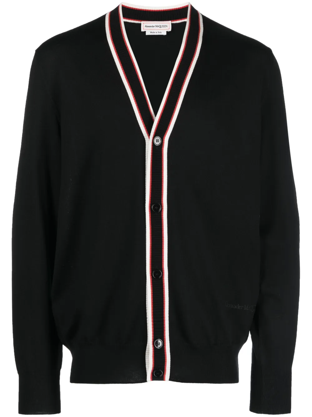 Alexander McQueen Cardigan con scollo a V - Nero