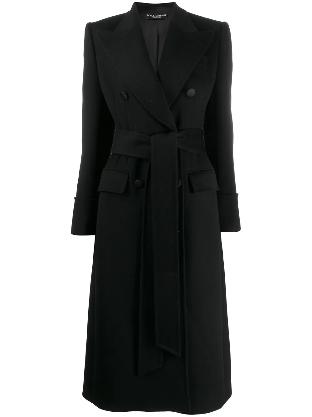 Dolce & Gabbana Cappotto con cintura - Nero