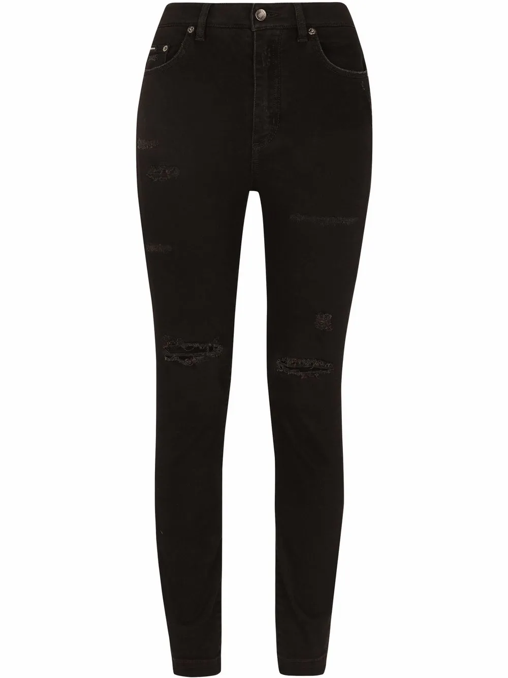 Dolce & Gabbana Jeans skinny Audrey con effetto vissuto - Nero