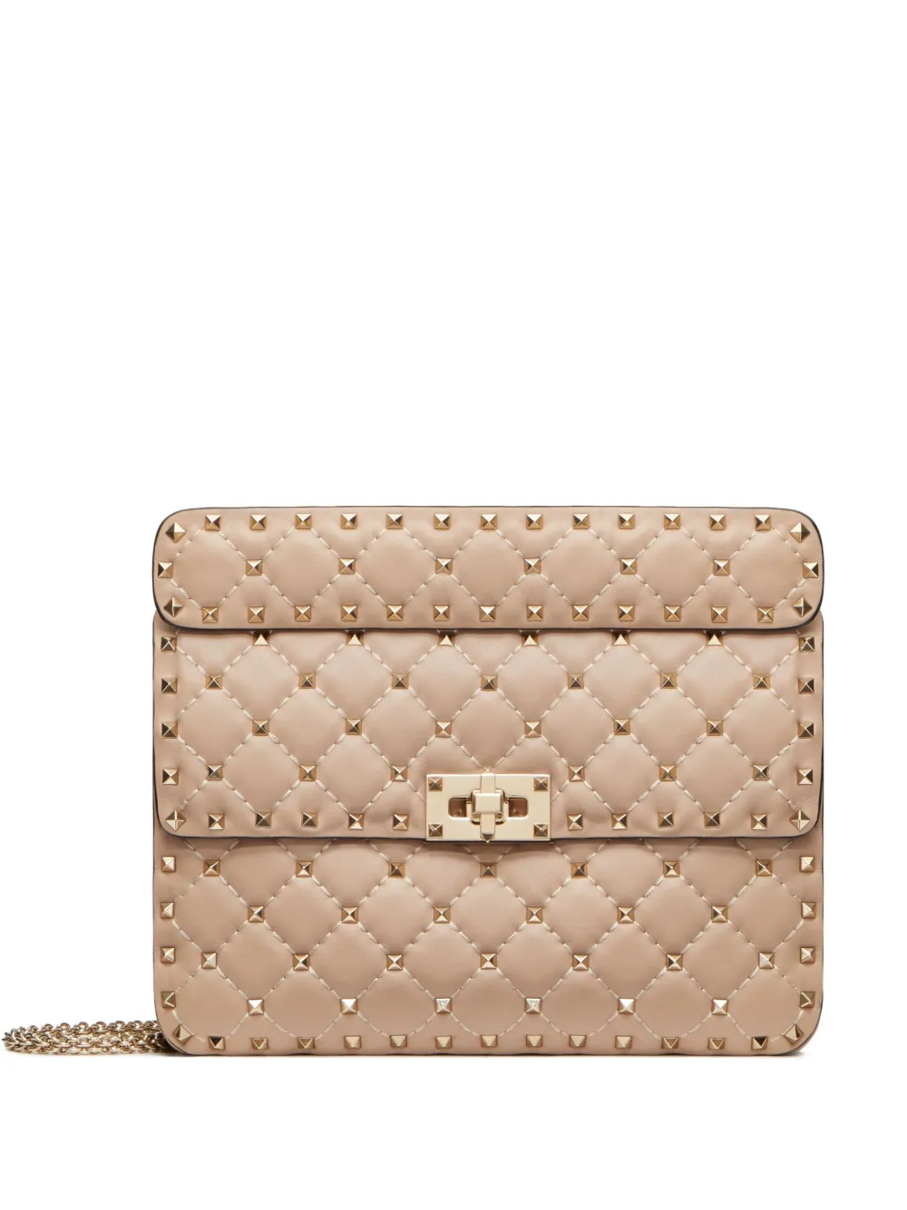 Valentino Garavani Borsa a spalla Rockstud Spike media - Toni neutri
