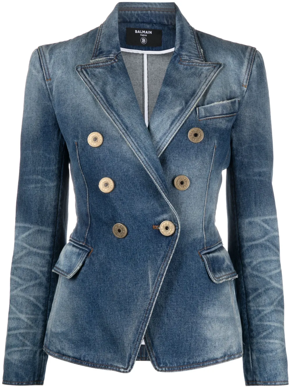 Balmain Giacca denim sartoriale - Blu