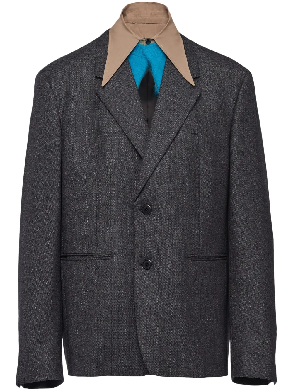 Prada Single-breasted wool jacket - Grigio