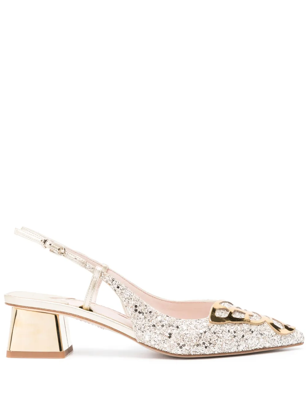 Sophia Webster Pumps Butterfly con cinturino posteriore 50mm - Oro