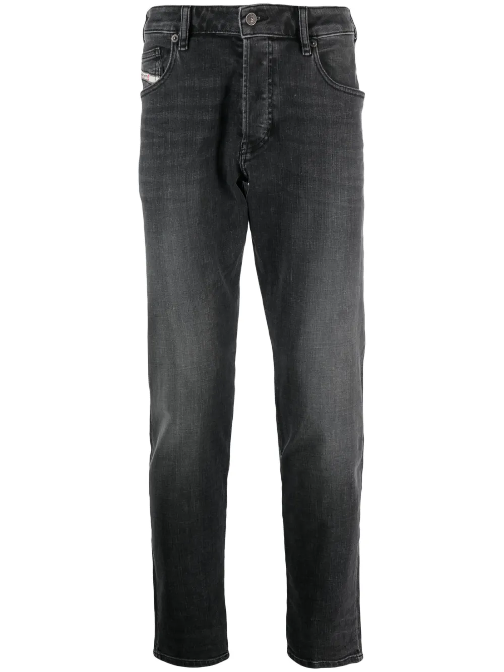 Diesel Jeans dritti D-Yennox con effetto schiarito - Nero