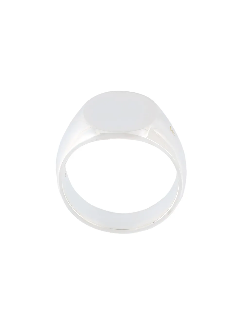 Tom Wood The Oval' signet ring - Effetto metallizzato