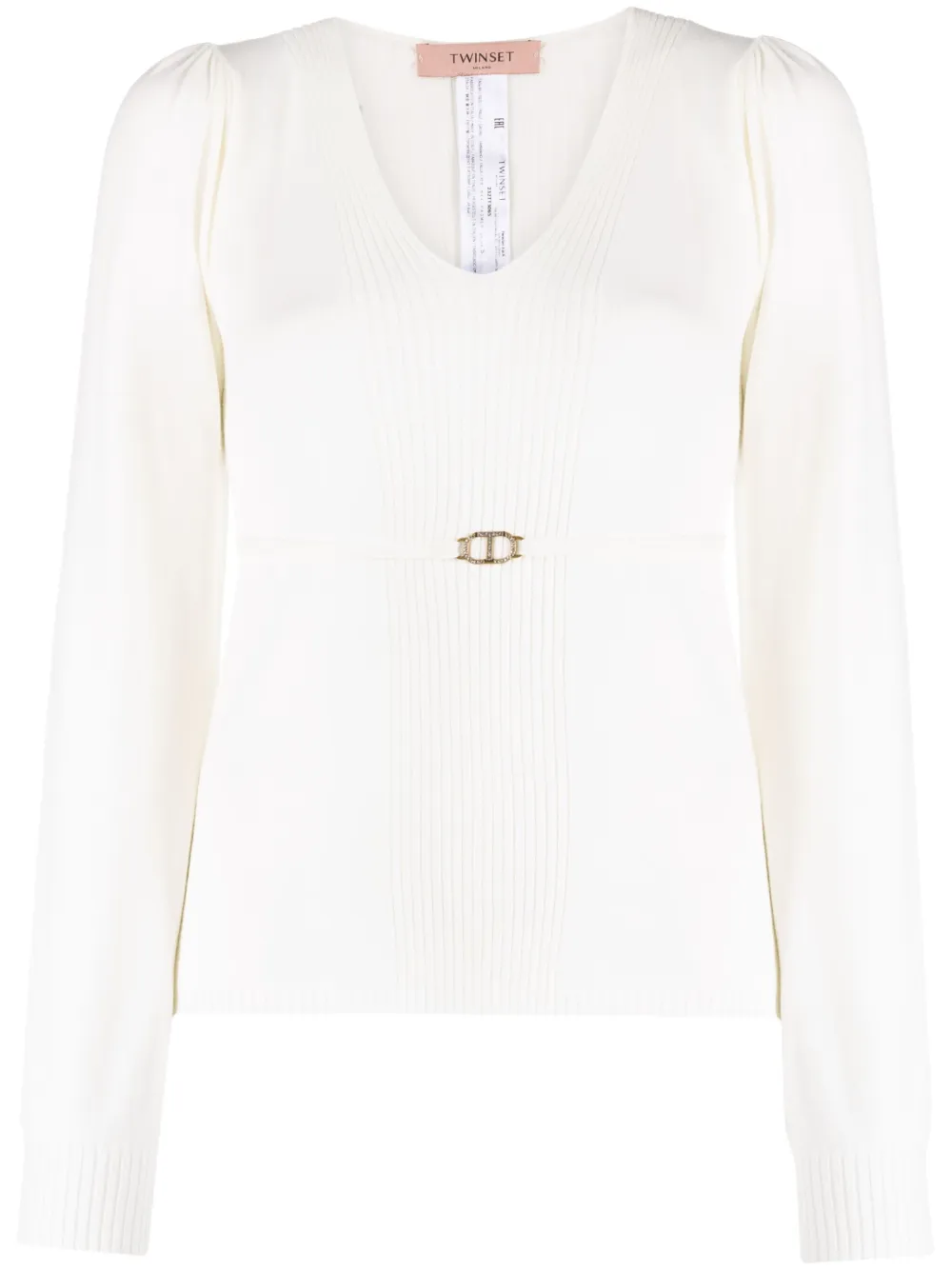TWINSET Maglione con fibbia - Bianco