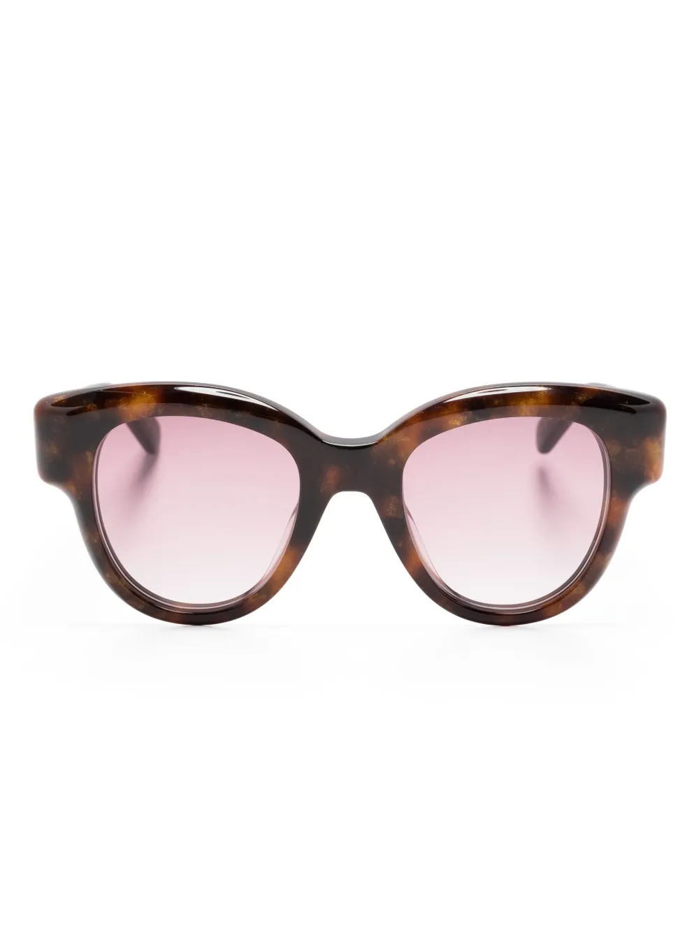Pomellato Eyewear Occhiali da sole cat-eye con effetto tartarugato - Marrone