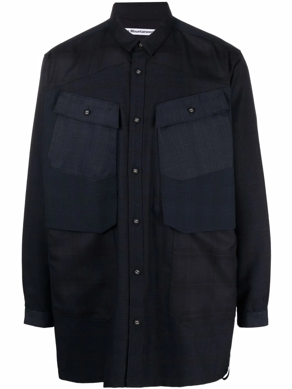 White Mountaineering Giacca-camicia oversize - Blu