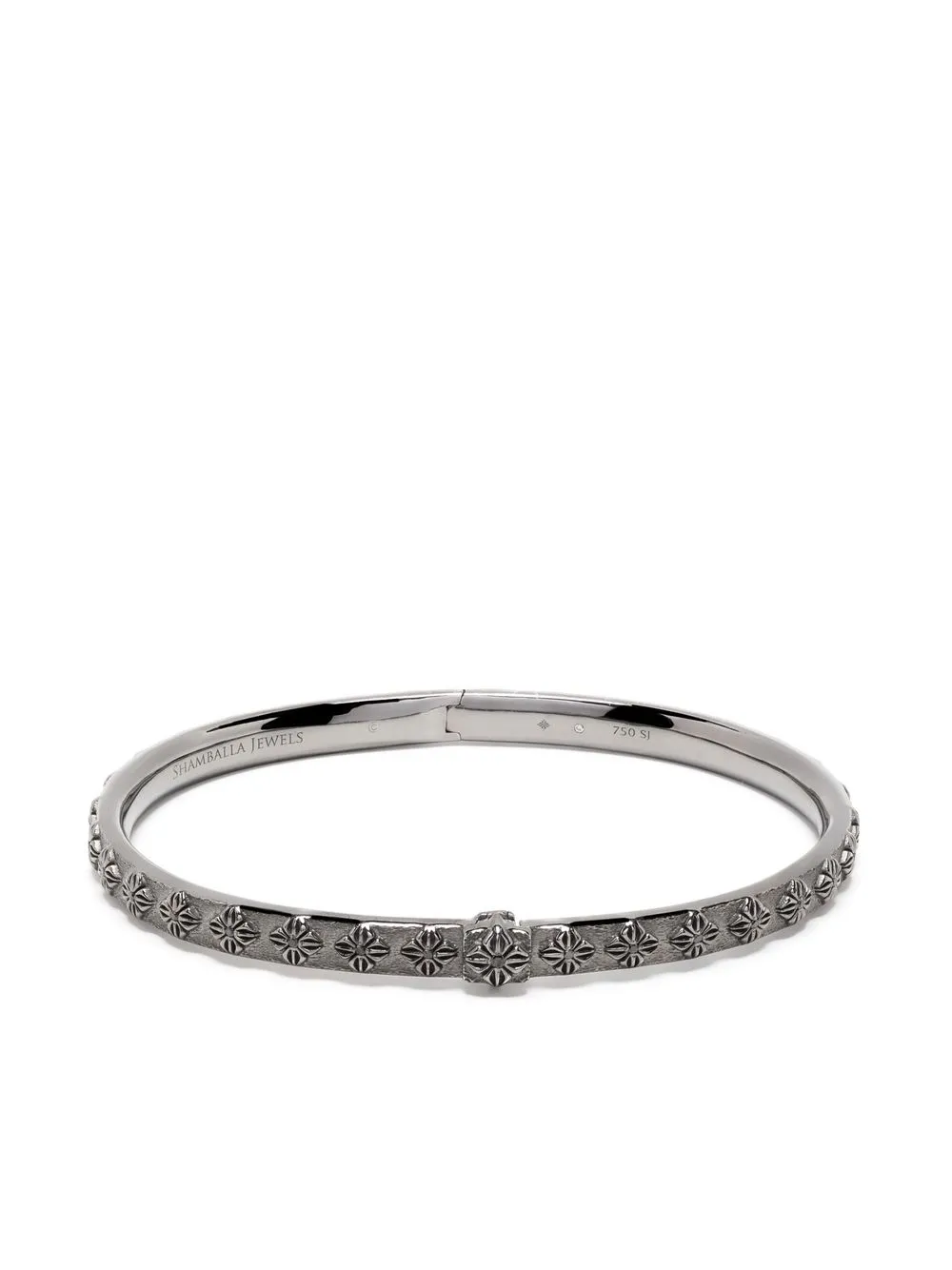 Shamballa Jewels Bracciale rigido con diamanti - Argento