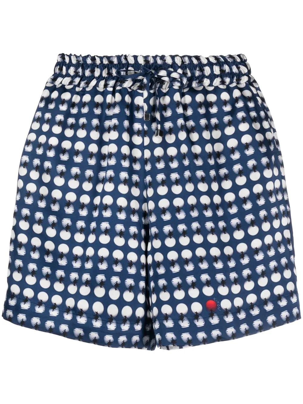 Kiton Shorts a pois - Blu