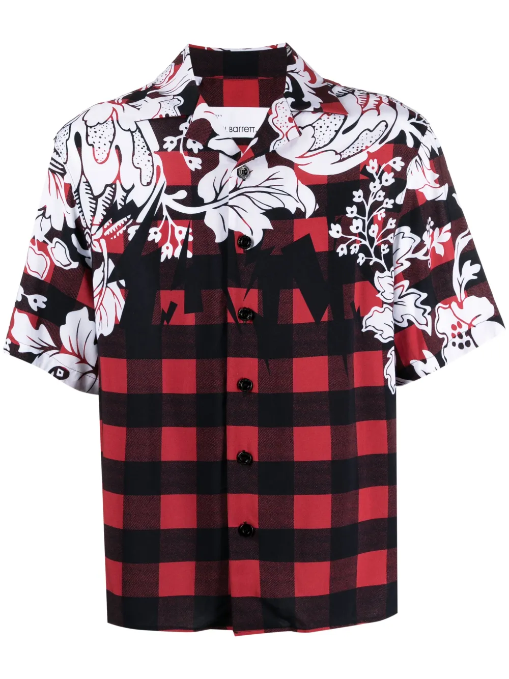 Neil Barrett Camicia a quadri - Rosso