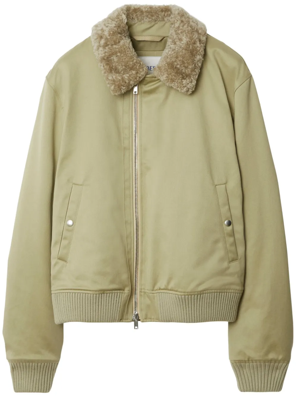 Burberry Bomber con collo in shearling - Toni neutri