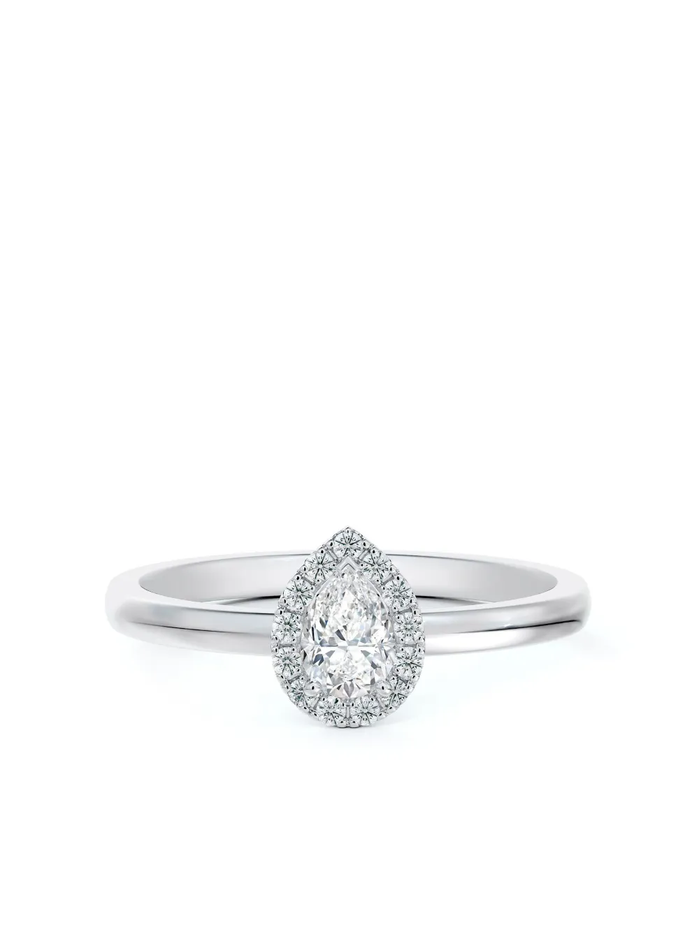 De Beers Jewellers Anello in platino con diamante - Argento