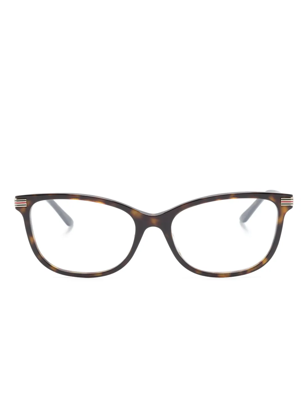 Gucci Eyewear Occhiali cat-eye con effetto tartarugato - Marrone