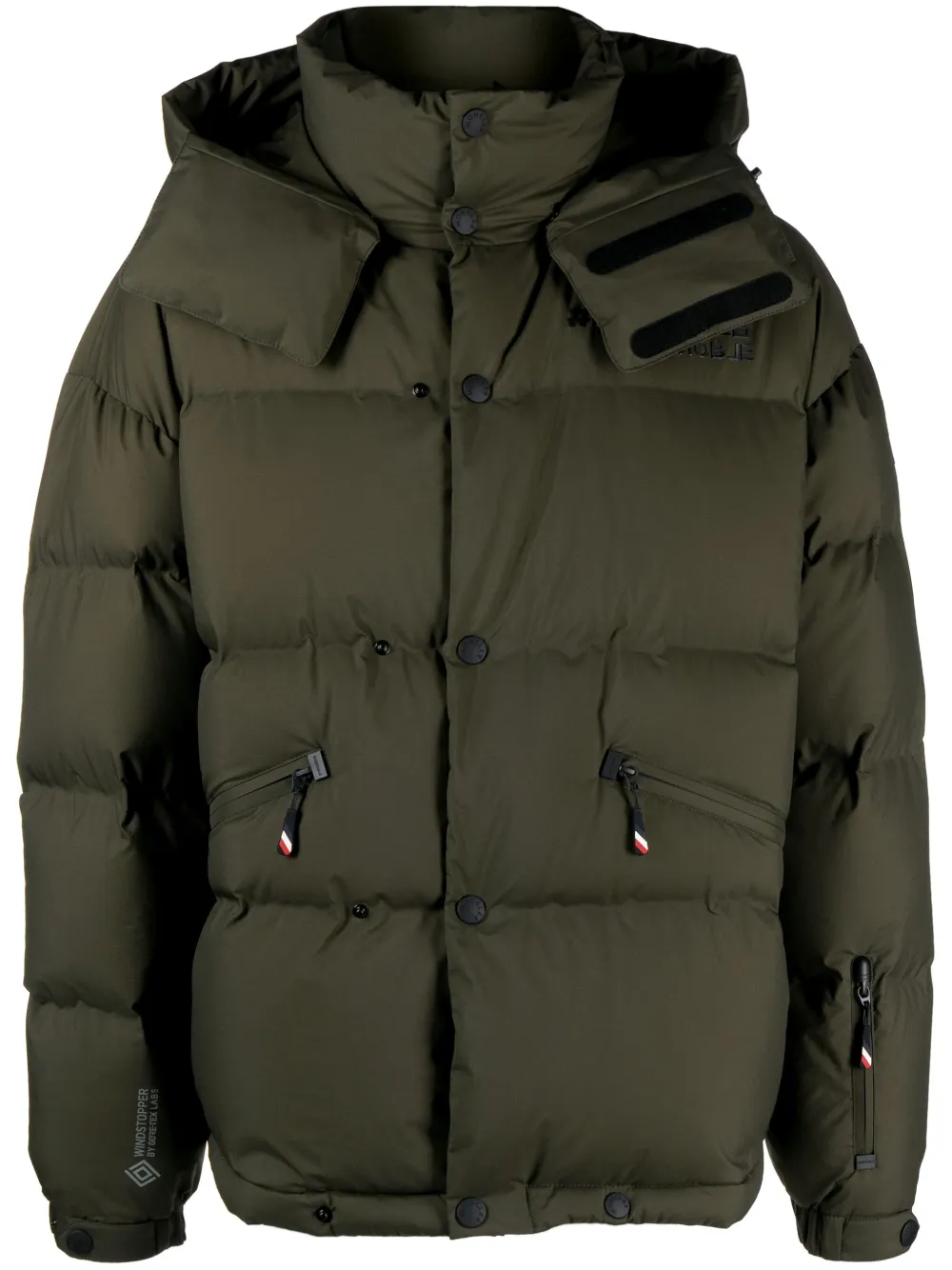 Moncler Grenoble Giacca con applicazione logo - Verde